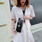 Women Touch Screen Mobile Phone Pouch PU Splicing PVC Crossbody Bag (Black)