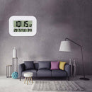 Digital Wall Clock Battery Operated Simple Large LCD Alarm Clock Temperatur N4D8