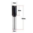 2pcs Carbide Tipped Cleaning Bottom Router Bit Cutter 5mm 10mm Cutting Dia, 8mm
