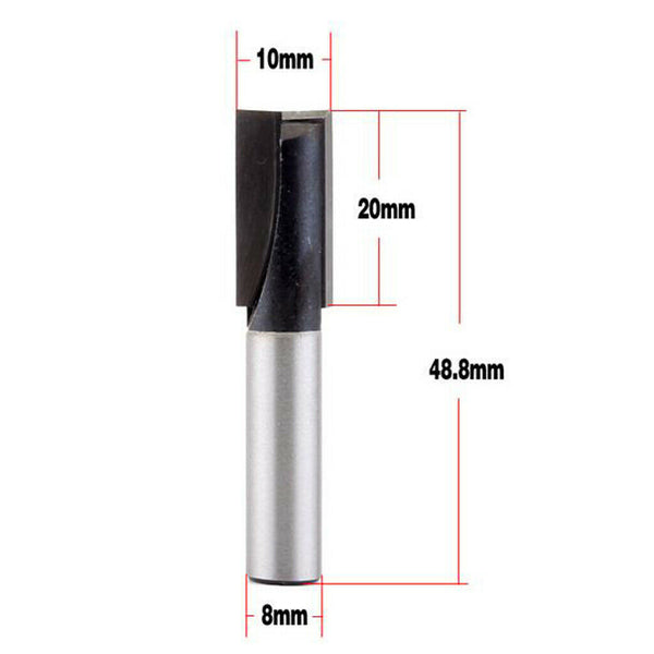 2pcs Carbide Tipped Cleaning Bottom Router Bit Cutter 5mm 10mm Cutting Dia, 8mm