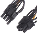 2pcs 15pin SATA Cable Male to 8pin(6+2) PCI-E Power Cable 20cm for Graphic  B.TO