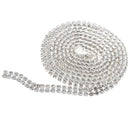 2 Row Fashion Crystal Close Chain for Wedding Clothes DIY Decoration 1 Yard