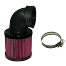 1 Sets 90 Degree Curved Motorcycle Air Cleaner Intake Filter with Adjustabl G9G4