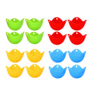 Set of 4 Kitchen Egg Poacher Safe Egg Maker For Microwave Stovetop Green