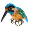3pcs Realistic Kingfisher Birds Ornament Garden Sculpture Lawn Ornaments