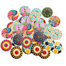 100pcs 25mm Round Wood Sewing Button DIY Clothing Bags Ornament Accessories