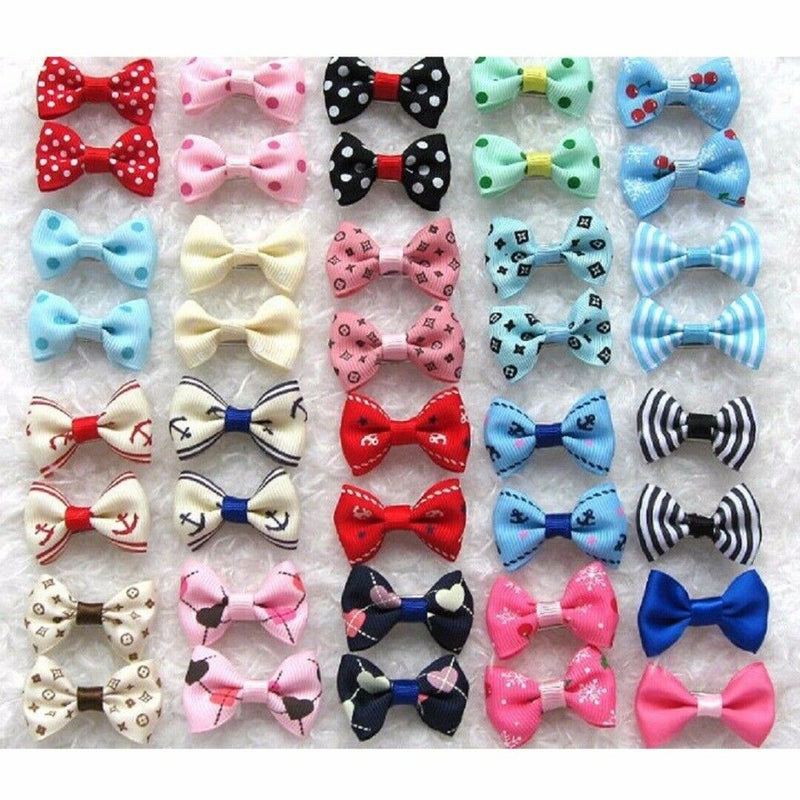 21Pcs/Set Pet Bow Show Barrette Dog Hair Clip For Puppy Cat Grooming Accessories