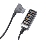 Male D-Tap Power Tap to 4 Female D-Tap P-Tap Hub Adapter for Photography Po