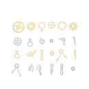 1X100pcs Metal Gear Stud Sheet Mixed Steampunk Nail Art Decoration ATA~