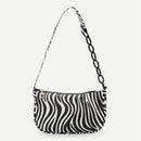 Fashion Zebra Print Women Handbag Tote Small PU Underarm Shoulder Bag (1)