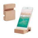 Portable Wooden Double Slot Phone Holder Mobile Desktop Phone Stand Universal