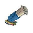 3Pcs 16mm Round Metal Push Button LED Illuminated Switch Green Red Blue IP65