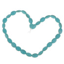Blue Turquoise Oval Gem Loose Beads Strand 16'' 10x14mm