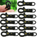 10PCS  Survival Carabiner Mini Rotatable Buckle Quickdraw Key Chain EDC ToME