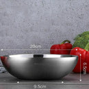 304 Stainless Steel Double Wall Insulated Serving Bowl for Soup Salad Milk Pasta