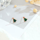 8 Pairs Snowflake Dangles Earrings Snowman Pendant Ear Hooks Christmas Gift