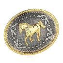 Engraved Animal Horse Oval Cowboy Belt Buckle Rodeo Mens Fashion Jewelry