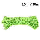 10M 2.5mm Green Reflective Canopy Tent Rope Guy Line Camp Cord Fluorescent K8K3
