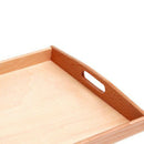 Small Montessori Rectangle Tray Cubes Beads Toys Holder With Handle E6Z8