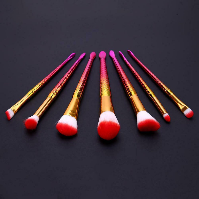 7pcs Makeup Foundation Eyebrow Eyeliner Blush Cosmetic Concealer Brushes A