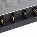 6 Way Fuse Holder Box Car Vehicle Circuit Blade Fuse Box Block LED Indi dsf BWN