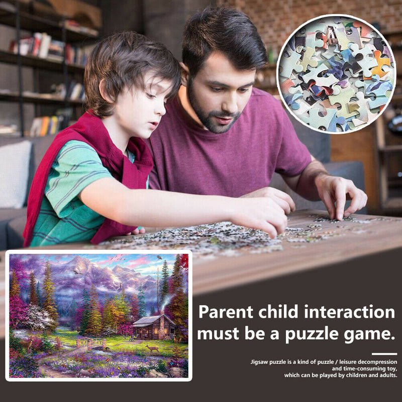 1000pcs DIY Paper Jigsaw Rural Landscape Puzzle Kids Adults Assembling Toys