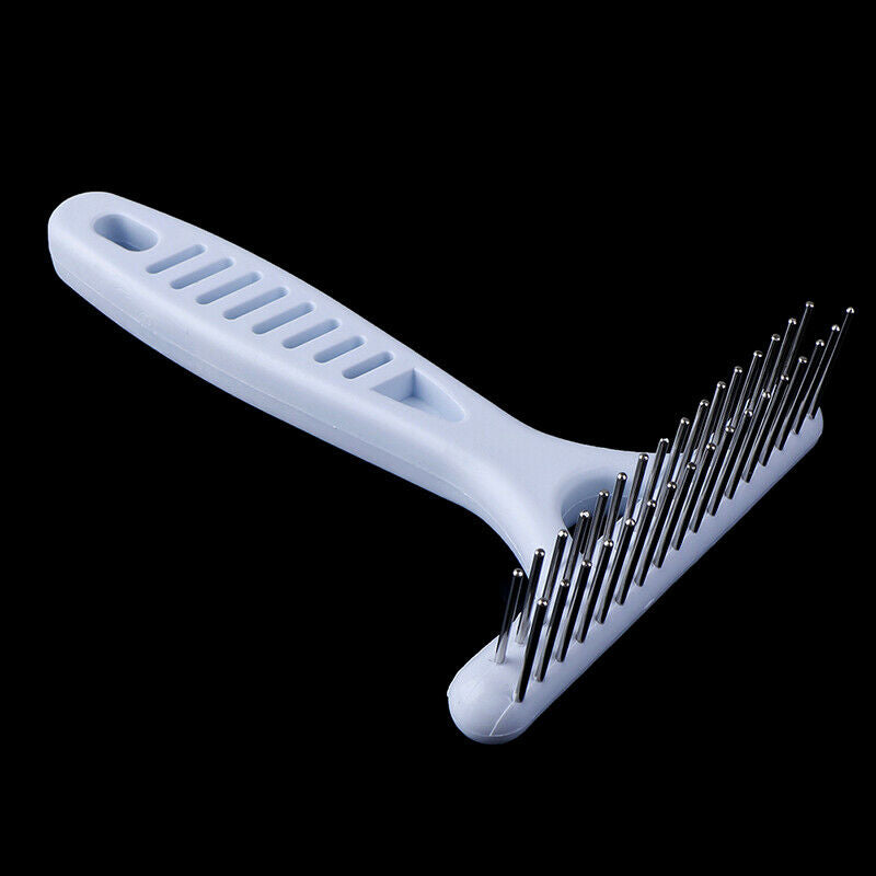 Pet White Rake Comb Stainless Steel for Dog Double-Tooth Dislocation Groom BX