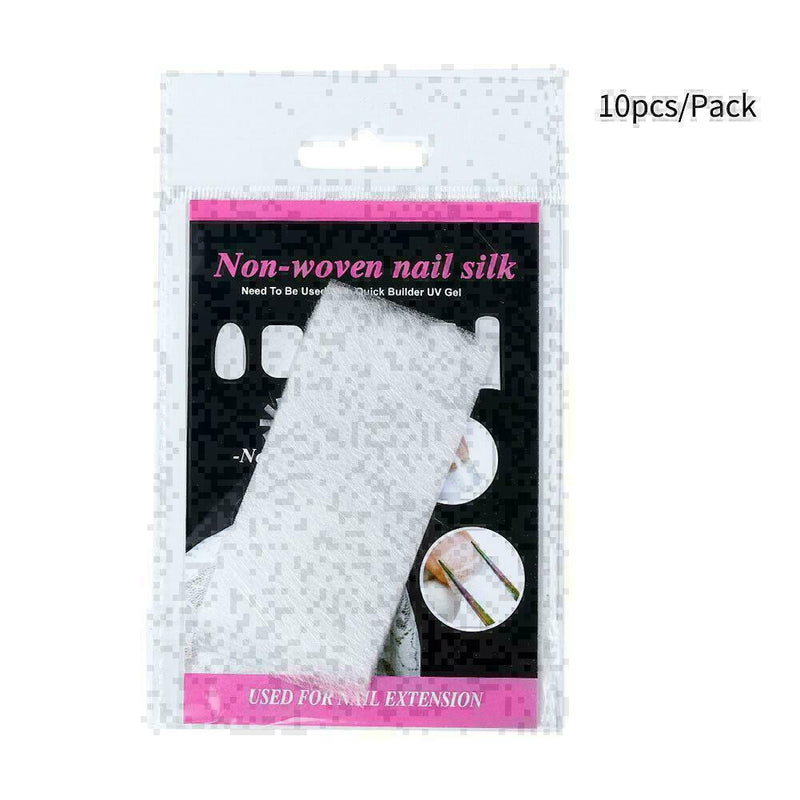 10X Nail Form Fiber Glass Nail Art Fiberglass Non-woven Extension Tips Silk I8V4