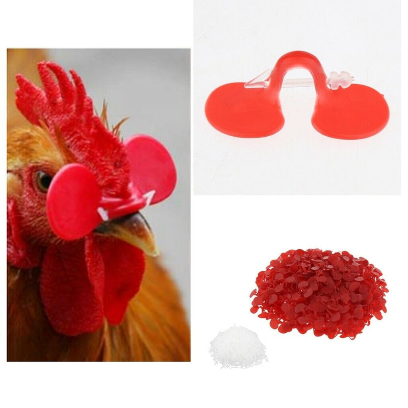 500Pieces Chicken Peepers Poultry Blinders Pheasant Eye Glasses Chicken 6cm