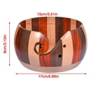 Wood Yarn Storage Bowl for Knitting, Crochet for Moms, Handmade Wooden Bowl 15cm