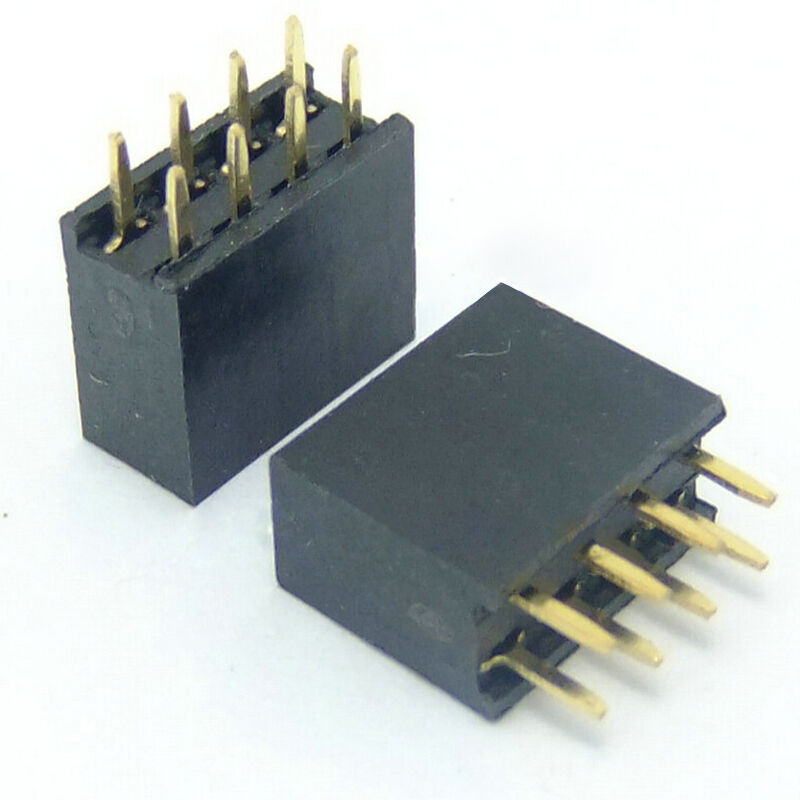 Hot 10X 2x4 Pin 8P 2.54mm Double Row Female Straight Header Pitch Pin Strip SE