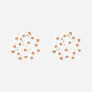 Korean Flower Crystal Stud Earrings Women Charming Ear Jewelry Accessories