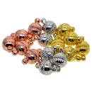 15x Engraved Round Ball 8mm Magnetic Clasp Jewelry Making Findings Accessory