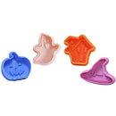 4x Halloween Plunger Mold Chocolate Cake Biscuits Cookies Fondant Moulds