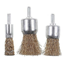 15 Pack Brass Coated Wire Brush Wheel & Cup Brush Set with 1/4-Inch Shank,