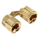 4Pcs 12mm Brass Barrel Invisible Hinge for Cabinet Door Caravan Worktops Si