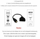 New 1X HDMI Male to 2X HDMI Female Y Splitter Switch Adapter Cable 1080P