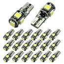 6X T10 Led Canbus Error Free 5 SMD Car Side Wedge light Bulb White 168 194 W5W^^