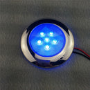Stainless S Blue 6-LED Dome Light Recessed for Home, Auto, Truck, RV, Boat