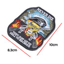 Retro Embroidery Patch Armband Applique Never Die Shoulder Badge f. Hats