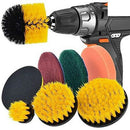 1X(8-Pack Electric Drill Brush Cordless Drill Scrub Pads Grout Power Scrubb
