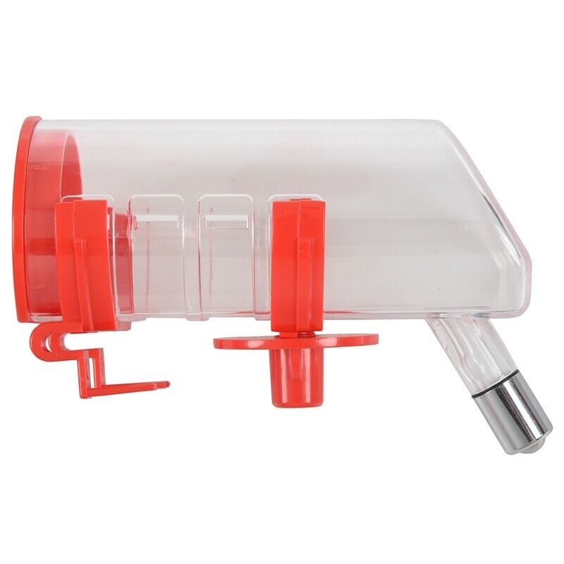Pet Dog Puppy Drinking Kit Hanging Water Fountain Bottle Red for 350ml