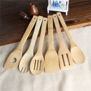 6pcs Bamboo Kitchen Tools Spoons Spatula Wooden Cooking Mixing Utensil OGT