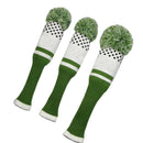 Golf Club Sets Knitting Clubs Headcovers Wood Driver Caps White Green