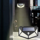 2pcs 100LED Solar Motion Sensor Wall Light Waterproof Garden Security Lamp