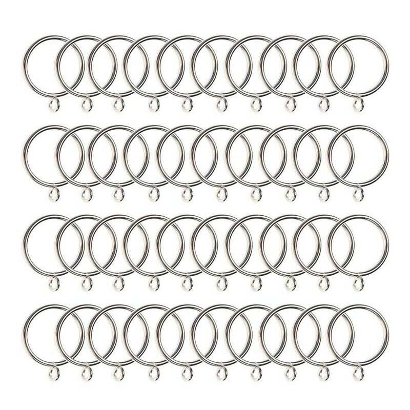 40 Pack Curtain Rings, 38mm Internal Diameter iron Curtains Rings Hanging R R3N8