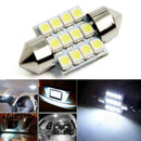 White 12V LED Interior Map Dome Trunk Lights 31mm Festoon New Bulbs C7V3