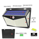 208 LED Solar Power PIR Motion Sensor Wall Light Outdoor Garden Lamp Waterproof