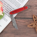 Stainless Steel Red Wood Foldable Pocket Knives Outdoors Hand Tool Fruit  OZ