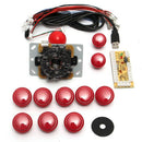 DIY Handle 8 Way Arcade Joystick Kits 5 Pin 24mm/30mm Push Button Replaceme A6H2